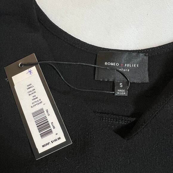 Romeo & Juliet Couture V-Neck Flowy A-Line Blouse Size Small NEW Minimalist - Picture 4 of 8